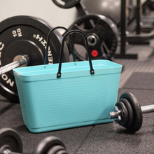 Load image into Gallery viewer, Large Hinza Bag 'Aqua' - Green Plastic