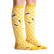 Load image into Gallery viewer, Bees Knees - Women's Knee High Socks - Sock It To Me