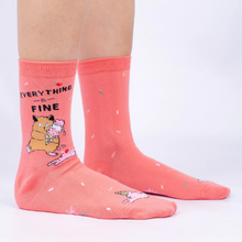 Load image into Gallery viewer, Everything Is Fine - Women's Crew Socks - Sock It To Me