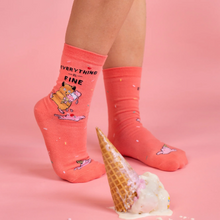 Load image into Gallery viewer, Everything Is Fine - Women's Crew Socks - Sock It To Me