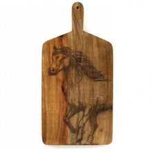 Load image into Gallery viewer, Etched 50cm Mango Wood Horse Chopping Board