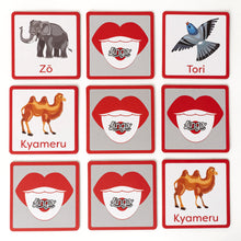 Load image into Gallery viewer, Lingo Japanese Animals Memory Match-It Game
