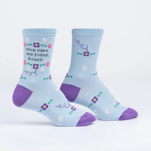 Load image into Gallery viewer, Kick Some Ass Today - Women's Crew Socks - Sock It To Me