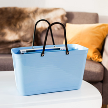 Load image into Gallery viewer, Large Hinza Bag 'Light Blue' - Green Plastic