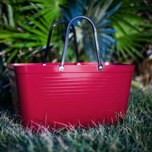 Load image into Gallery viewer, Large Hinza Bag 'Maroon' - Green Plastic