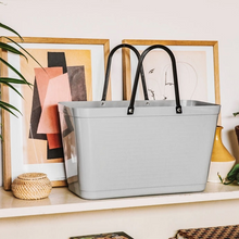 Load image into Gallery viewer, Large Hinza Bag 'Light Grey' - Green Plastic