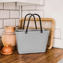 Load image into Gallery viewer, Small Hinza Bag 'Light Grey' - Green Plastic
