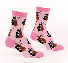 Load image into Gallery viewer, Mewsic to My Ears - Women's Crew Socks - Sock It To Me