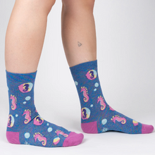 Load image into Gallery viewer, One Fine Sea Equine - Women's 'Shimmer' Crew Socks - Sock It To Me