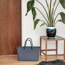 Load image into Gallery viewer, Large Hinza Bag 'Pigeon Blue' - Green Plastic