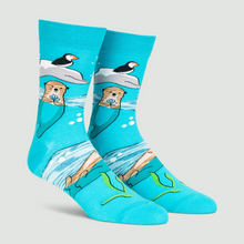 Load image into Gallery viewer, Plays Well With Otters (Space Dye) - Men's Crew Socks - Sock It To Me