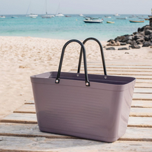Load image into Gallery viewer, Large Hinza Bag 'Plum' - Green Plastic