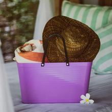 Load image into Gallery viewer, Large Hinza Bag 'Purple' - Green Plastic