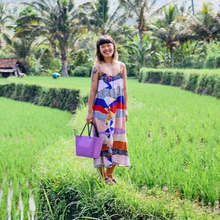 Load image into Gallery viewer, Small Hinza Bag 'Purple' - Green Plastic