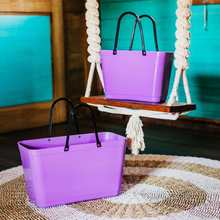 Load image into Gallery viewer, Large Hinza Bag 'Purple' - Green Plastic