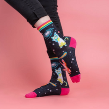 Load image into Gallery viewer, Space Cats - Women's Crew Socks - Sock It To Me