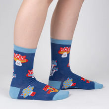 Load image into Gallery viewer, Mushroom Cats - Women's Crew Socks - Sock It To Me