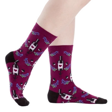 Load image into Gallery viewer, Wine - Women's Crew Socks - Sock It To Me