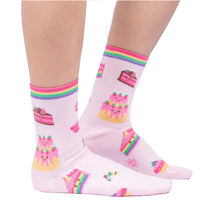 Load image into Gallery viewer, Life Is Batter With Cake- Women's Crew Socks - Sock It To Me
