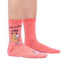 Load image into Gallery viewer, Everything Is Fine - Women's Crew Socks - Sock It To Me