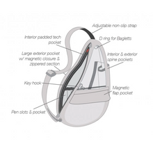 Load image into Gallery viewer, Medium - Healthy Back Bag (Lagoon)