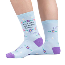 Load image into Gallery viewer, Kick Some Ass Today - Women's Crew Socks - Sock It To Me