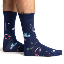 Load image into Gallery viewer, Life In The Fast LAN - Men's Crew Socks - Sock It To Me