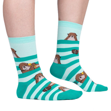Load image into Gallery viewer, My Otter Foot - Women's Crew Socks - Sock It To Me