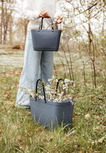 Load image into Gallery viewer, Large Pigeon Blue Hinza Bag - Green Plastic