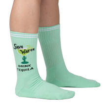 Load image into Gallery viewer, Save Water, Drink Tequila - Athletic Ribbed Crew Socks - Sock It To Me