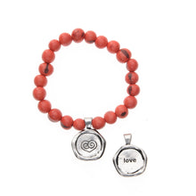 Load image into Gallery viewer, WHD ACAI SEED BRACELET - LOVE - RED SEEDS