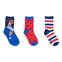 Load image into Gallery viewer, Totally Jawsome! Kids Crew Socks Pack of 3 - Sock It To Me