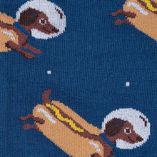 Load image into Gallery viewer, Weiner Dogs In Space! (Glow In The Dark) - Women's Crew Socks - Sock It To Me