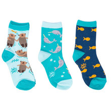 Load image into Gallery viewer, My Otter Half Kids Crew Socks Pack of 3 - Sock It To Me