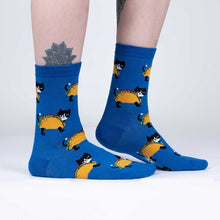 Load image into Gallery viewer, Let's Taco 'bout Cats - Women's Crew Socks - Sock It To Me