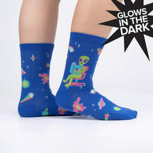 Load image into Gallery viewer, Intergalactic Reading List - Women's Crew Socks - Sock It To Me