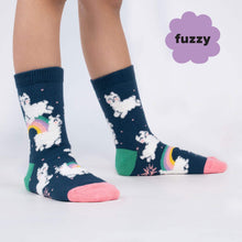 Load image into Gallery viewer, Llam-where Over The Rainbow - Junior Crew Socks Ages 7-10 - Sock It To Me