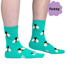 Load image into Gallery viewer, Bee Happy - Women's Crew Socks - Sock It To Me