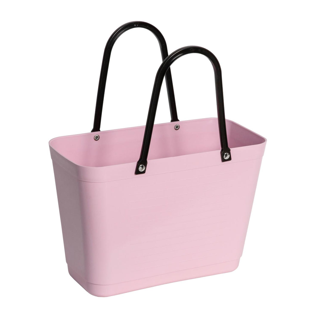 Small Dusty Pink Hinza Bag - Green Plastic