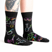 Load image into Gallery viewer, It's 4:20 Somewhere - Men's Crew Socks - Sock It To Me
