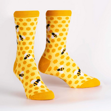 Load image into Gallery viewer, Bee's Knees - Women's Crew Socks - Sock It To Me Women's
