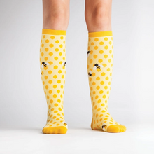 Load image into Gallery viewer, Bees Knees - Women's Knee High Socks - Sock It To Me
