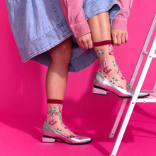 Load image into Gallery viewer, These Boots Were Made for Walking - Women's Sheer Crew Socks - Sock It To Me
