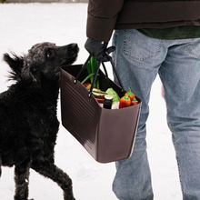 Load image into Gallery viewer, Large Hinza Bag 'Brown' - Green Plastic
