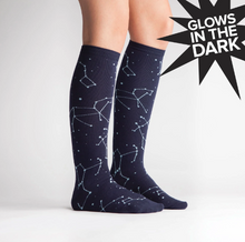 Load image into Gallery viewer, Constellation (Glow in the Dark)- Women's Knee High Socks - Sock It To Me
