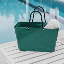 Load image into Gallery viewer, Large Hinza Bag 'Dark Green' - Green Plastic
