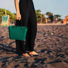 Load image into Gallery viewer, Small Hinza Bag 'Dark Green' - Green Plastic
