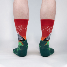 Load image into Gallery viewer, Dinosaur Days (Glow In The Dark) - Men's Crew Socks - Sock It To Me
