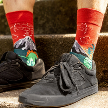 Load image into Gallery viewer, Dinosaur Days (Glow In The Dark) - Men's Crew Socks - Sock It To Me
