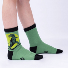 Load image into Gallery viewer, Dinosaur Days (Glow In The Dark) Kids  Crew Socks 3pk - Sock It To Me
